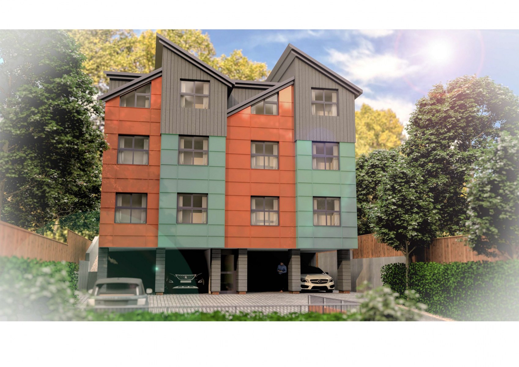 Modern scheme for 6, 2 bed apartments in High Wycombe