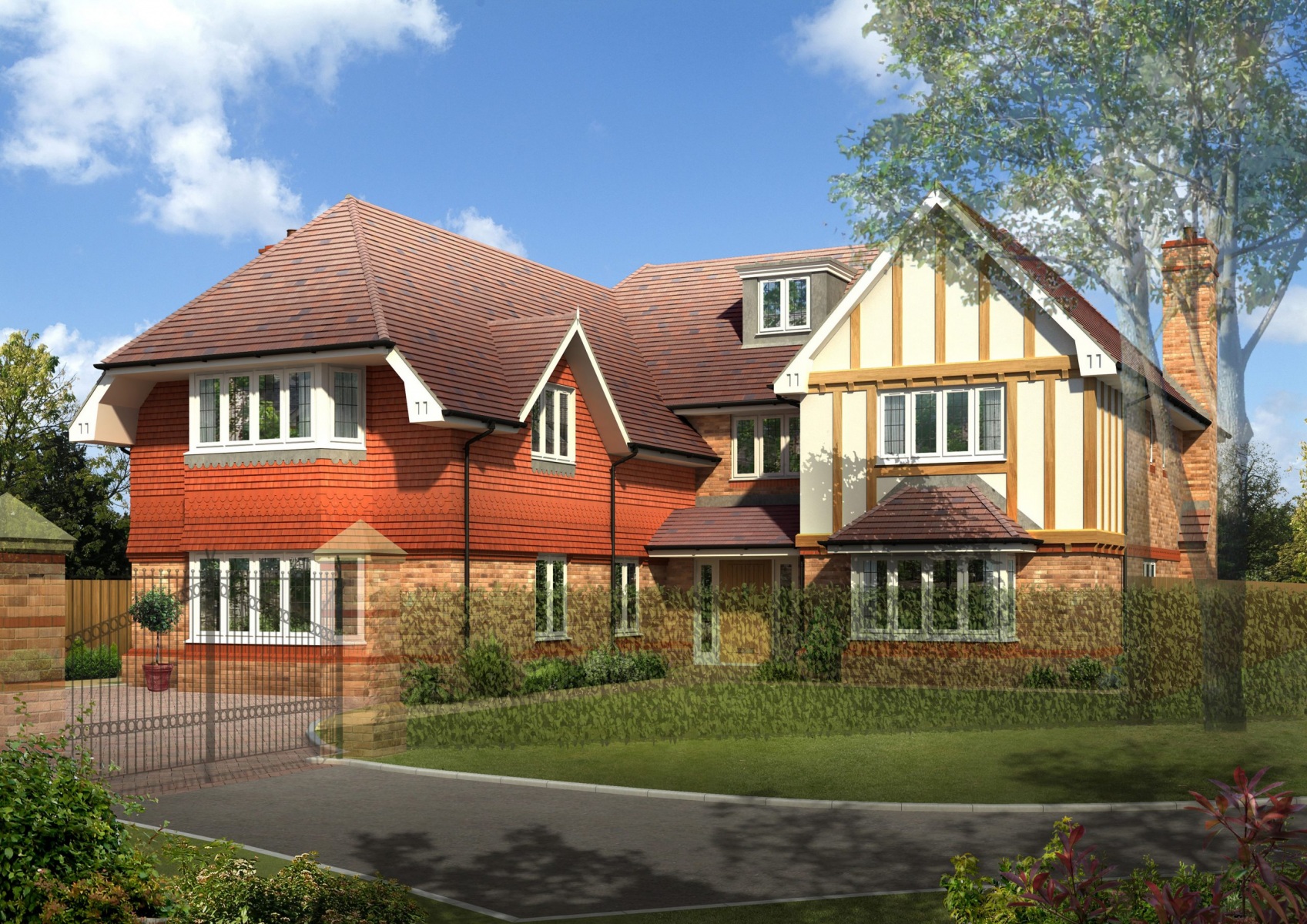 3 Story timber frame house with basement in Holmer Green