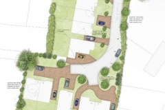 Sketch scheme for 9 units in Hazel Gardens, Sonning.